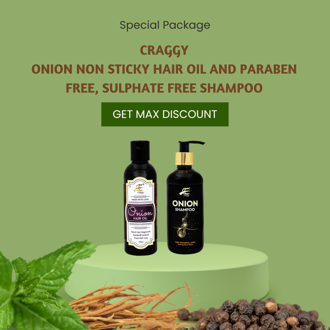 Boost Hair Growth Naturally with Craggy Onion Hair Oil & Shampoo