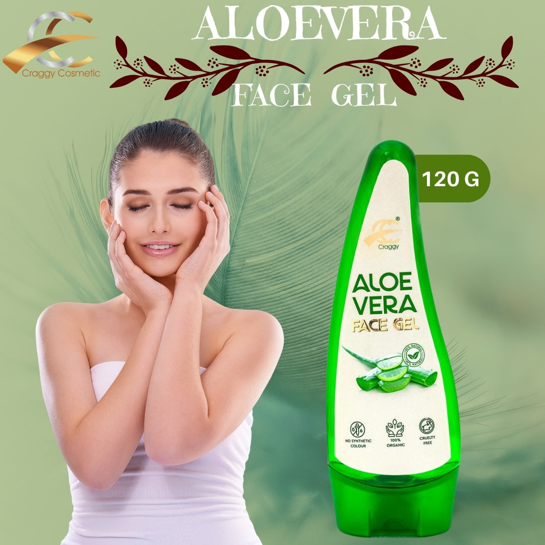 Aloe Vera Face Gel 120ml With (Saffron/Rose/Vitamin E)