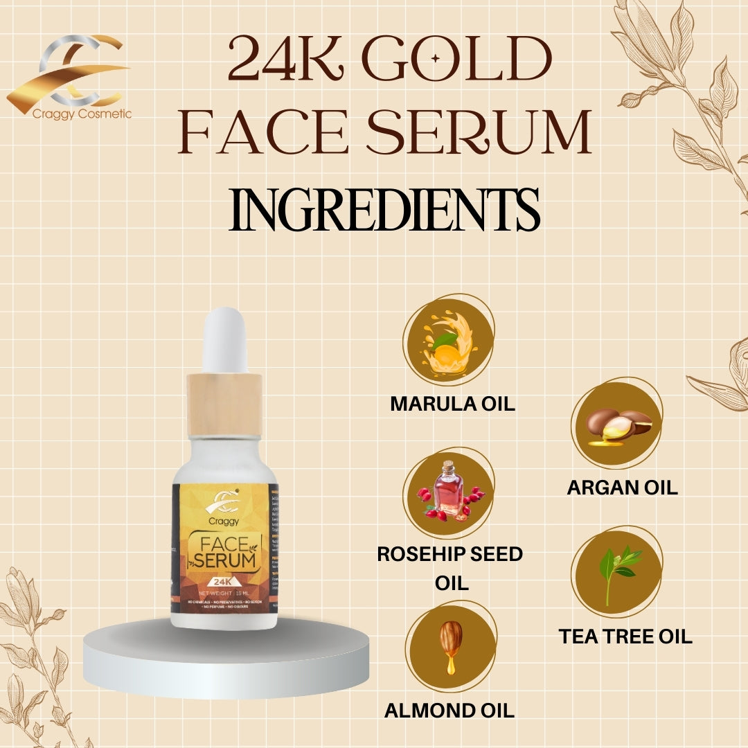 24 k Gold Flakes Face Serum  (15 ml) second image