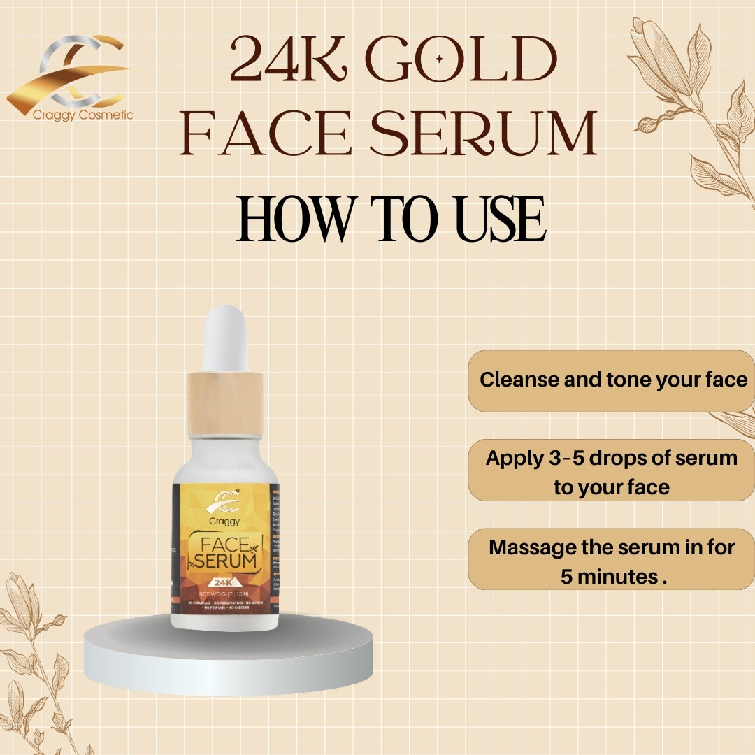 24 k Gold Flakes Face Serum  (15 ml)