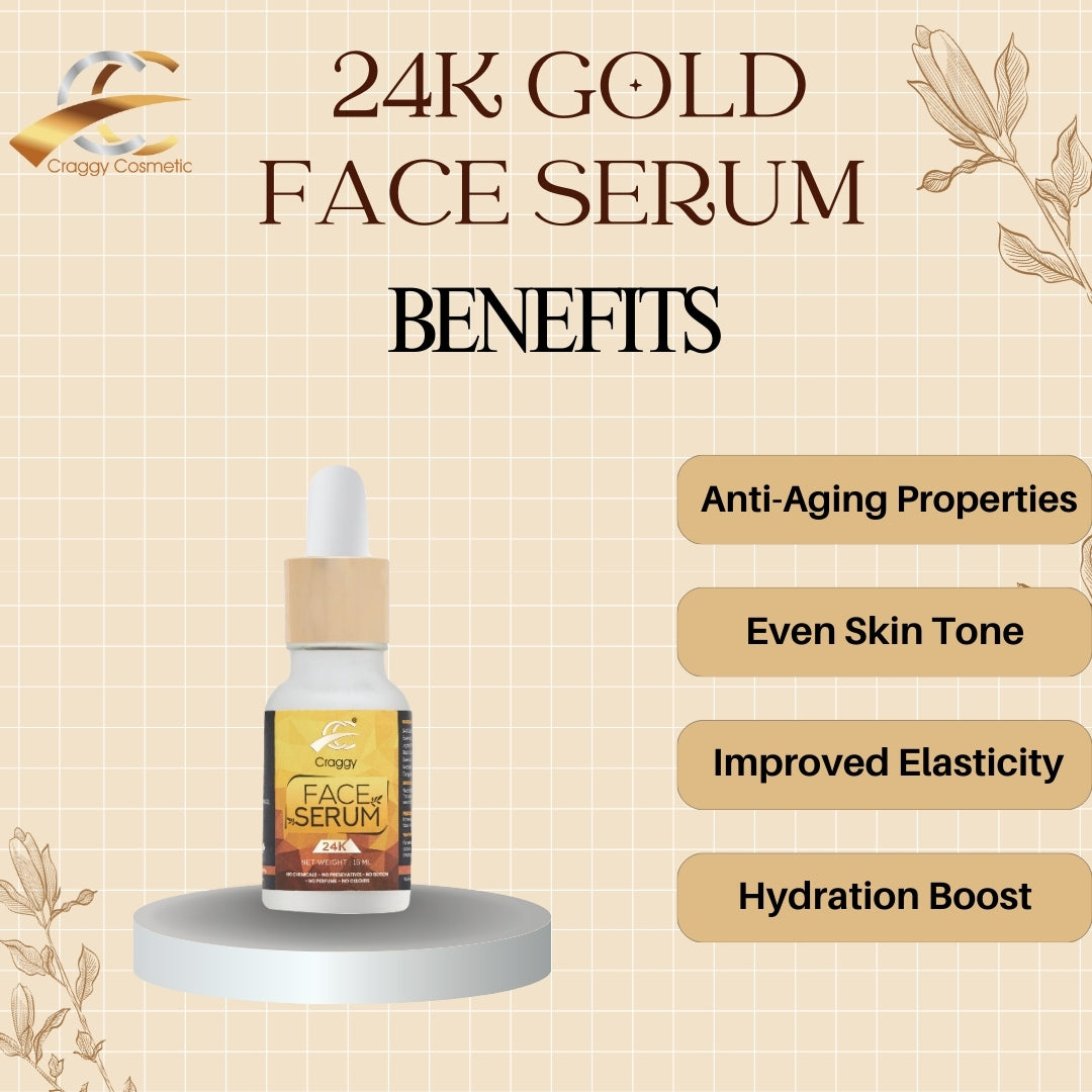 24 k Gold Flakes Face Serum  (15 ml)