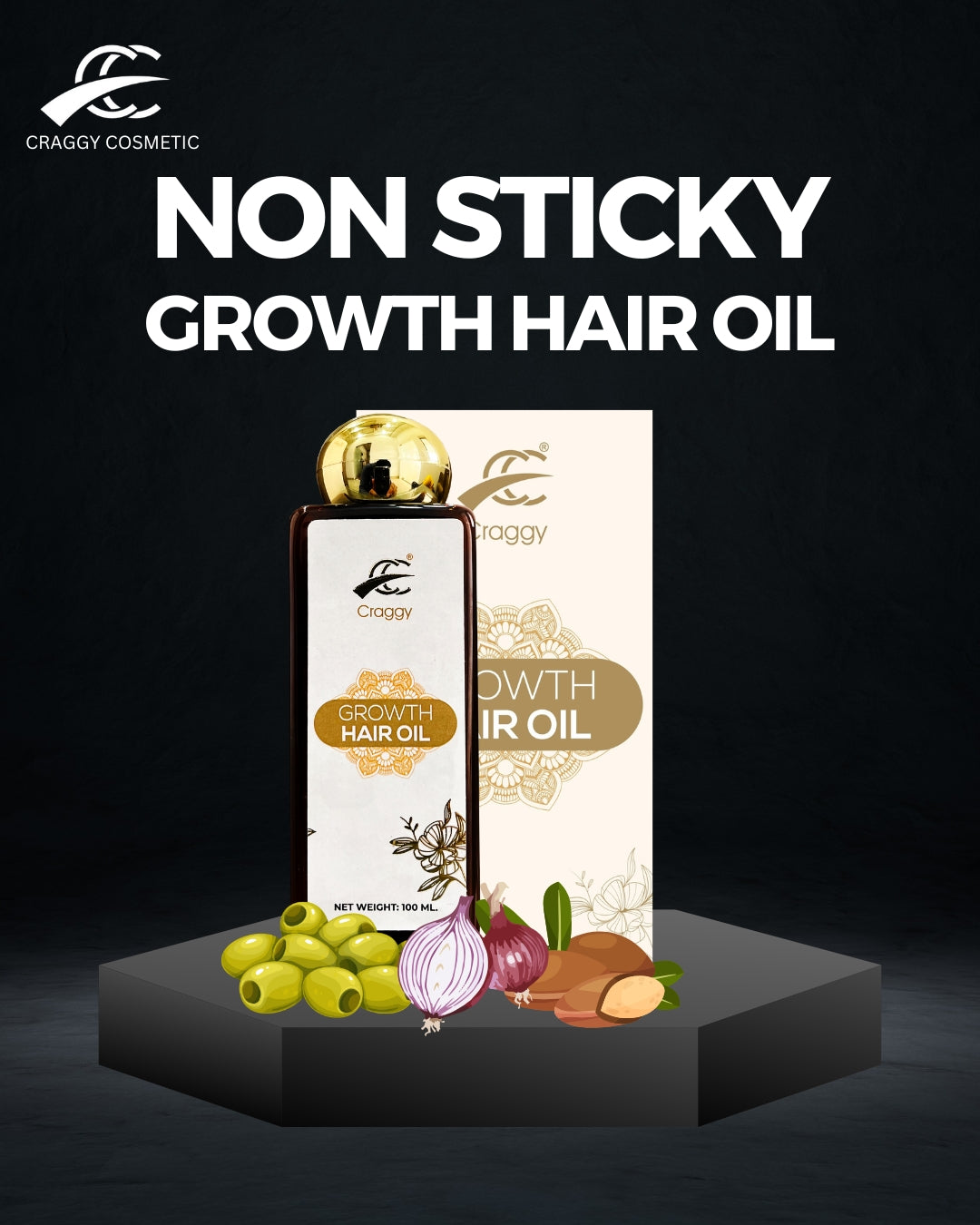 Craggy Non sticky Hair Serum And Hair Oil (100 ml)