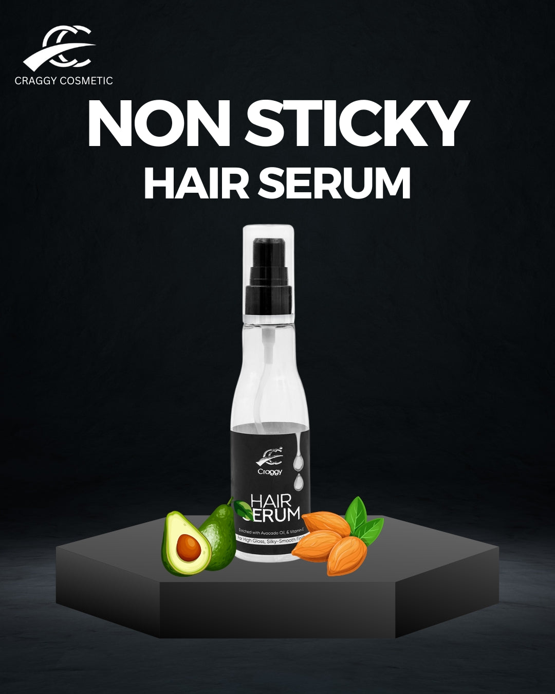 Craggy Non sticky Hair Serum And Hair Oil (100 ml)