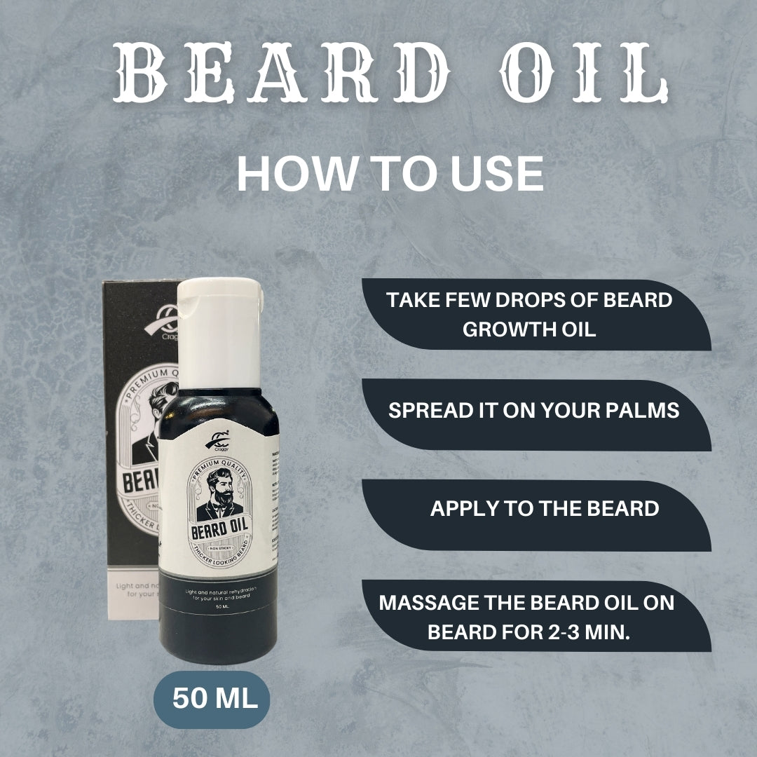 Beard Oil (50 ml) Thicker Looking Beard (Pack Of 2)