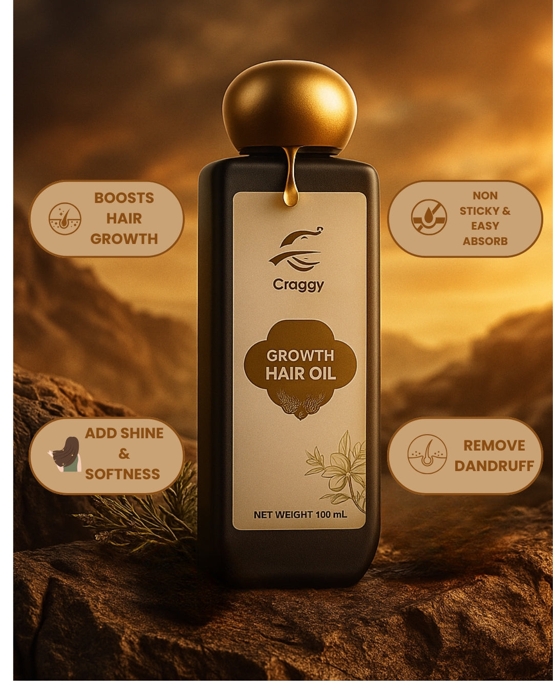 CRAGGY Growth Hair Oil (100ml)